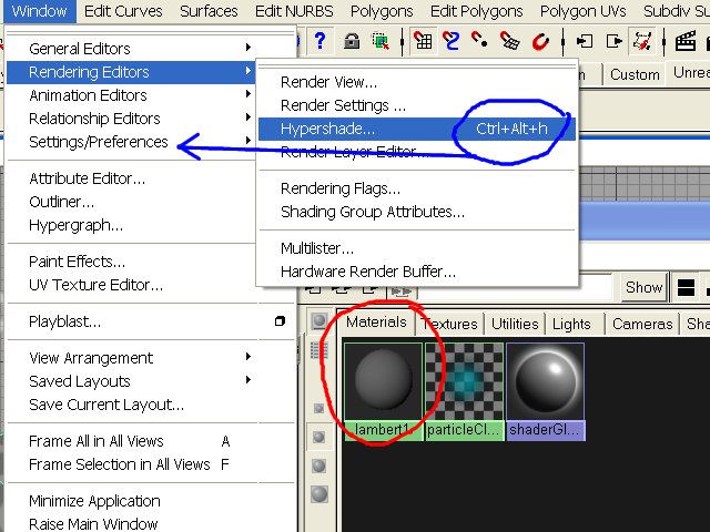 Hypershade window Hypershade window